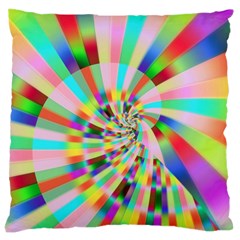 Irritation Funny Crazy Stripes Spiral Large Cushion Case (one Side) by designworld65