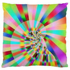 Irritation Funny Crazy Stripes Spiral Large Flano Cushion Case (two Sides)