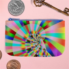 Irritation Funny Crazy Stripes Spiral Large Coin Purse by designworld65