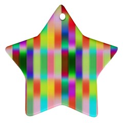 Multicolored Irritation Stripes Ornament (star)