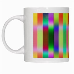 Multicolored Irritation Stripes White Mugs by designworld65