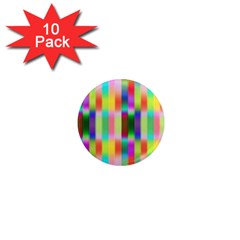 Multicolored Irritation Stripes 1  Mini Magnet (10 Pack)  by designworld65