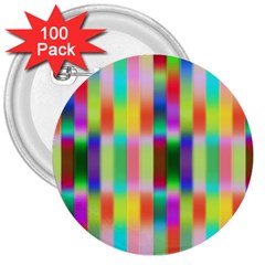 Multicolored Irritation Stripes 3  Buttons (100 Pack)  by designworld65