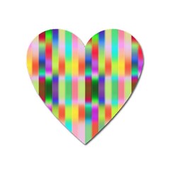 Multicolored Irritation Stripes Heart Magnet by designworld65