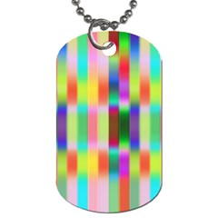 Multicolored Irritation Stripes Dog Tag (two Sides) by designworld65