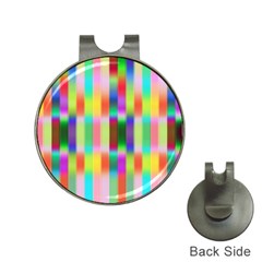 Multicolored Irritation Stripes Hat Clips With Golf Markers