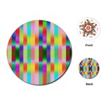 Multicolored Irritation Stripes Playing Cards (Round)  Front