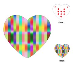 Multicolored Irritation Stripes Playing Cards (heart) 