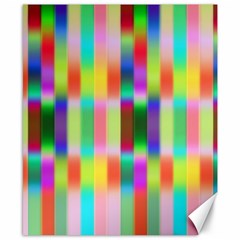 Multicolored Irritation Stripes Canvas 8  X 10  by designworld65