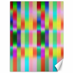 Multicolored Irritation Stripes Canvas 36  X 48  