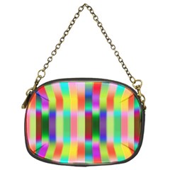 Multicolored Irritation Stripes Chain Purses (one Side)  by designworld65