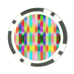 Multicolored Irritation Stripes Poker Chip Card Guard (10 Pack) by designworld65