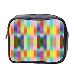 Multicolored Irritation Stripes Mini Toiletries Bag 2-side by designworld65