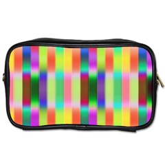 Multicolored Irritation Stripes Toiletries Bags 2-side by designworld65