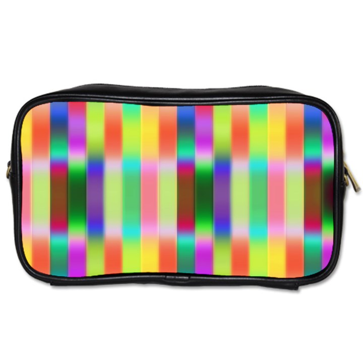 Multicolored Irritation Stripes Toiletries Bags 2-Side