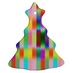 Multicolored Irritation Stripes Ornament (christmas Tree)  by designworld65