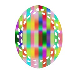 Multicolored Irritation Stripes Ornament (oval Filigree)