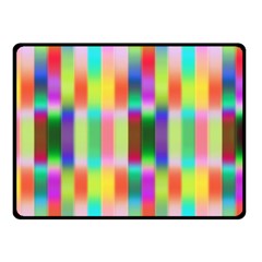 Multicolored Irritation Stripes Double Sided Fleece Blanket (small)  by designworld65