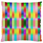 Multicolored Irritation Stripes Large Flano Cushion Case (Two Sides) Front