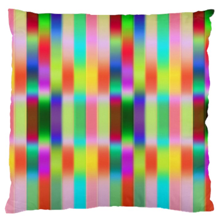 Multicolored Irritation Stripes Large Flano Cushion Case (Two Sides)