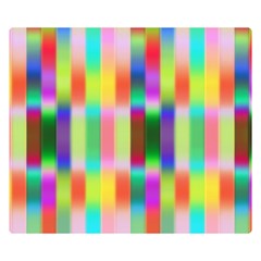 Multicolored Irritation Stripes Double Sided Flano Blanket (small)  by designworld65