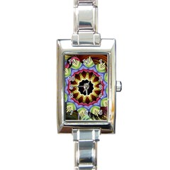 Love Energy Mandala Rectangle Italian Charm Watch by designworld65