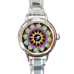 Love Energy Mandala Round Italian Charm Watch by designworld65