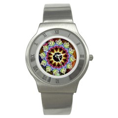 Love Energy Mandala Stainless Steel Watch by designworld65