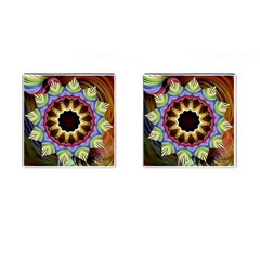 Love Energy Mandala Cufflinks (square)