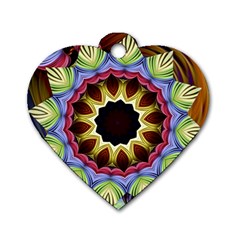 Love Energy Mandala Dog Tag Heart (two Sides) by designworld65