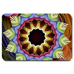 Love Energy Mandala Large Doormat  by designworld65