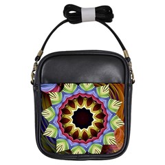 Love Energy Mandala Girls Sling Bags by designworld65