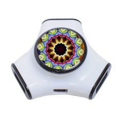 Love Energy Mandala 3-port Usb Hub by designworld65