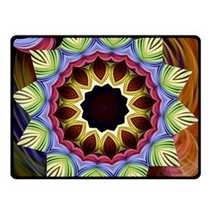 Love Energy Mandala Double Sided Fleece Blanket (small)  by designworld65