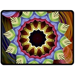 Love Energy Mandala Double Sided Fleece Blanket (large)  by designworld65