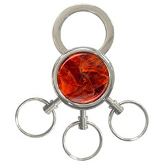 Swirly Love In Deep Red 3-ring Key Chains by designworld65