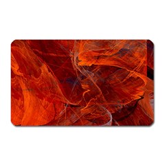 Swirly Love In Deep Red Magnet (rectangular) by designworld65