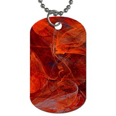 Swirly Love In Deep Red Dog Tag (two Sides) by designworld65