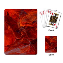 Swirly Love In Deep Red Playing Card