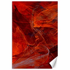 Swirly Love In Deep Red Canvas 20  X 30   by designworld65