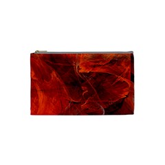 Swirly Love In Deep Red Cosmetic Bag (small)  by designworld65