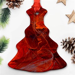 Swirly Love In Deep Red Christmas Tree Ornament (two Sides) by designworld65