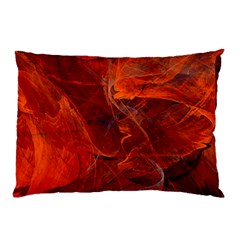 Swirly Love In Deep Red Pillow Case (two Sides) by designworld65