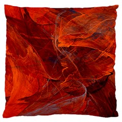 Swirly Love In Deep Red Large Cushion Case (one Side) by designworld65