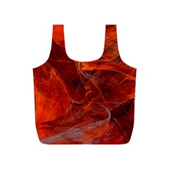 Swirly Love In Deep Red Full Print Recycle Bags (s)  by designworld65