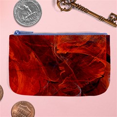 Swirly Love In Deep Red Large Coin Purse