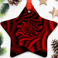 Metallic Red Rose Ornament (star)