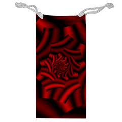 Metallic Red Rose Jewelry Bag