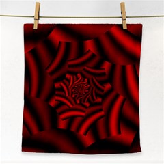 Metallic Red Rose Face Towel by designworld65