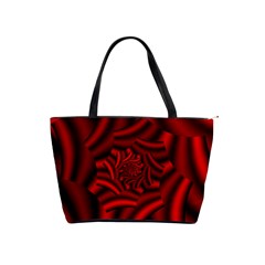 Metallic Red Rose Shoulder Handbags by designworld65